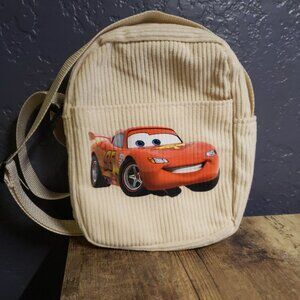 Kids Corduroy Crossbody Shoulder Bag - Disney Pixar Cars Lightning McQueen